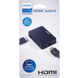 NEW Philips HDMI Switch 3 device ports with Full HD‎ 4K Ultra TV Monitor Media!